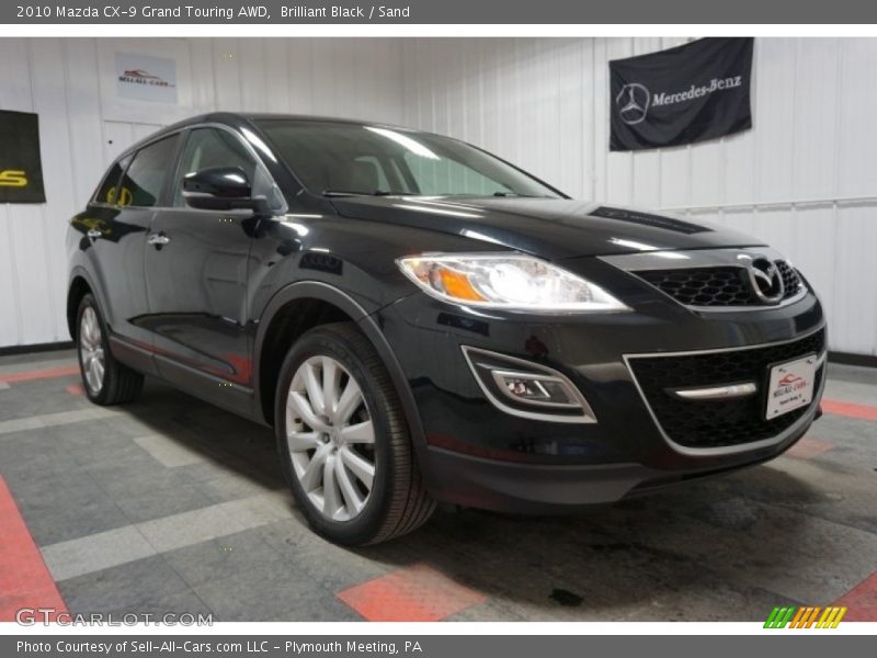 Brilliant Black / Sand 2010 Mazda CX-9 Grand Touring AWD