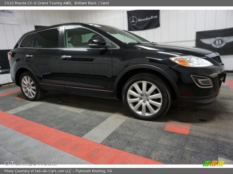 Brilliant Black / Sand 2010 Mazda CX-9 Grand Touring AWD