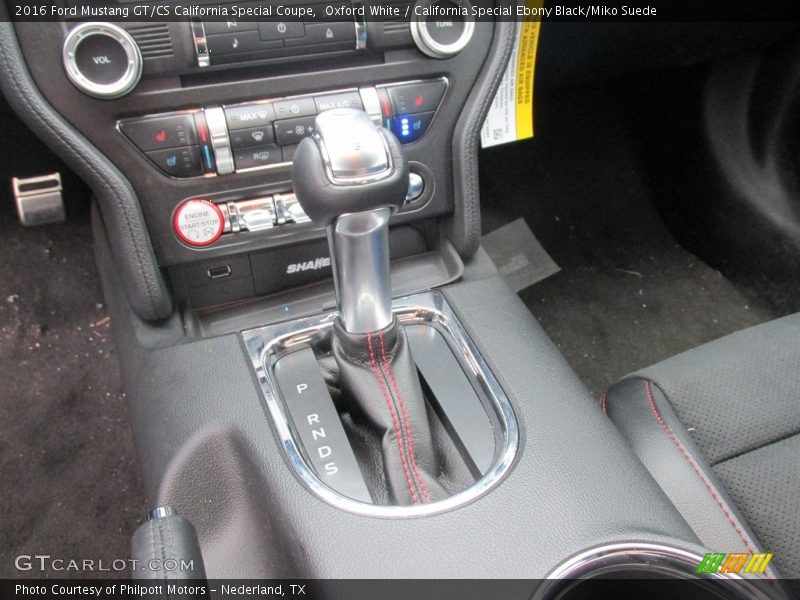 Oxford White / California Special Ebony Black/Miko Suede 2016 Ford Mustang GT/CS California Special Coupe