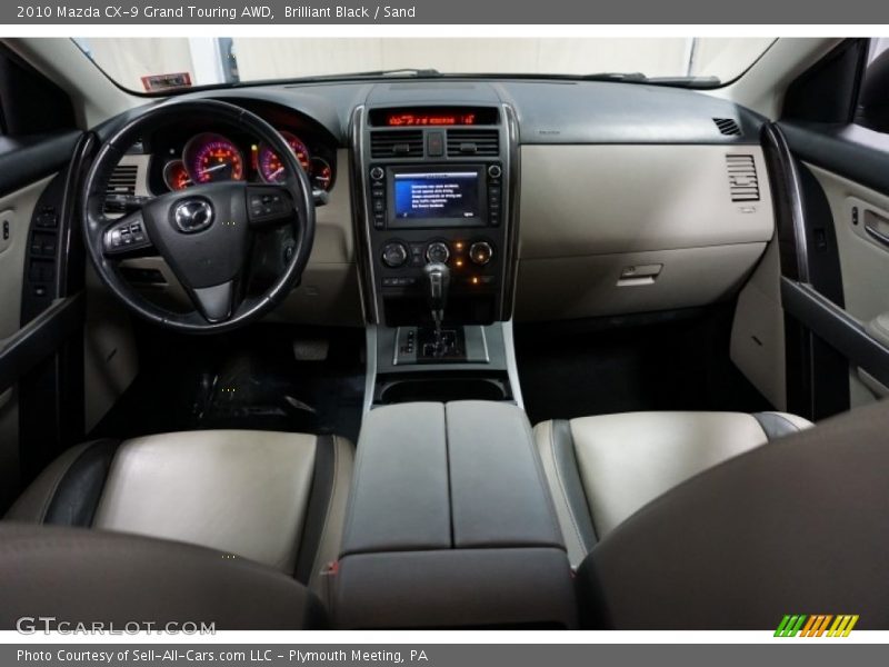 Brilliant Black / Sand 2010 Mazda CX-9 Grand Touring AWD