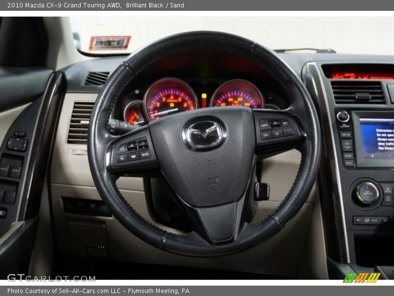 Brilliant Black / Sand 2010 Mazda CX-9 Grand Touring AWD