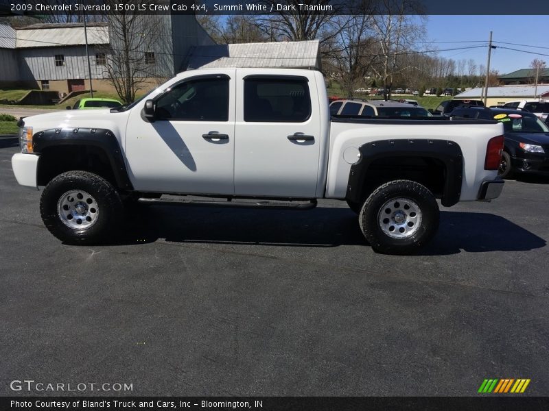 Summit White / Dark Titanium 2009 Chevrolet Silverado 1500 LS Crew Cab 4x4