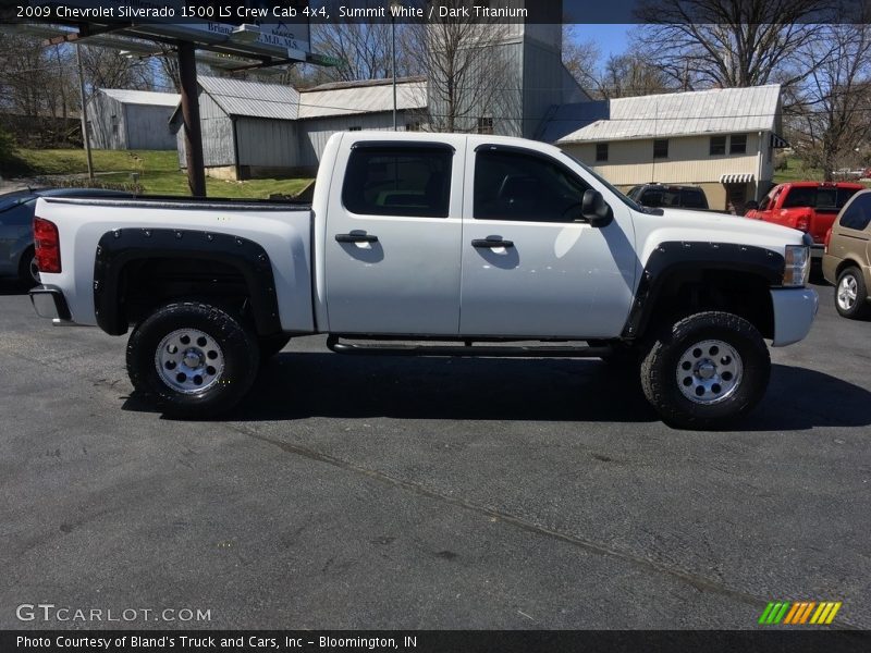 Summit White / Dark Titanium 2009 Chevrolet Silverado 1500 LS Crew Cab 4x4