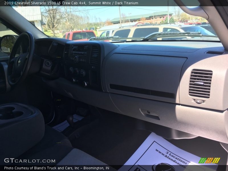 Summit White / Dark Titanium 2009 Chevrolet Silverado 1500 LS Crew Cab 4x4