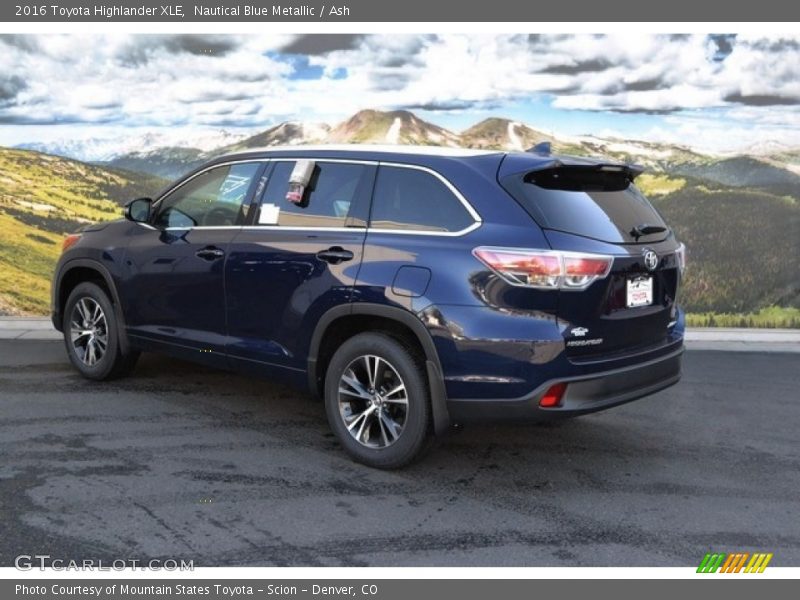 Nautical Blue Metallic / Ash 2016 Toyota Highlander XLE