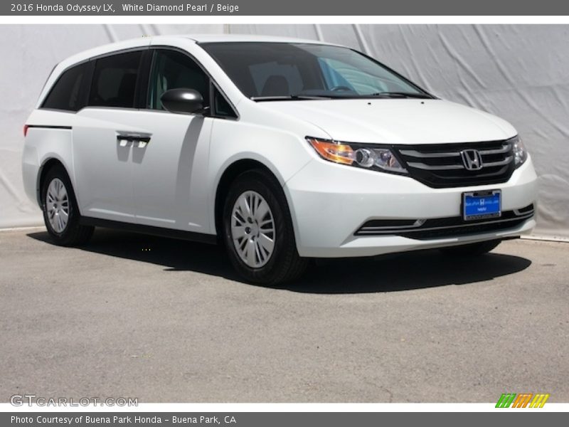 White Diamond Pearl / Beige 2016 Honda Odyssey LX