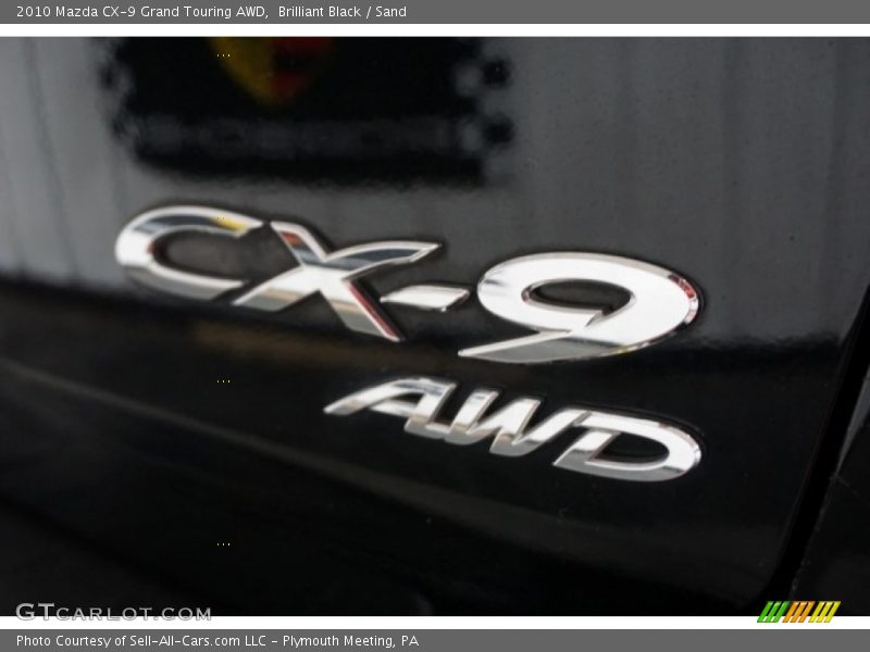 Brilliant Black / Sand 2010 Mazda CX-9 Grand Touring AWD