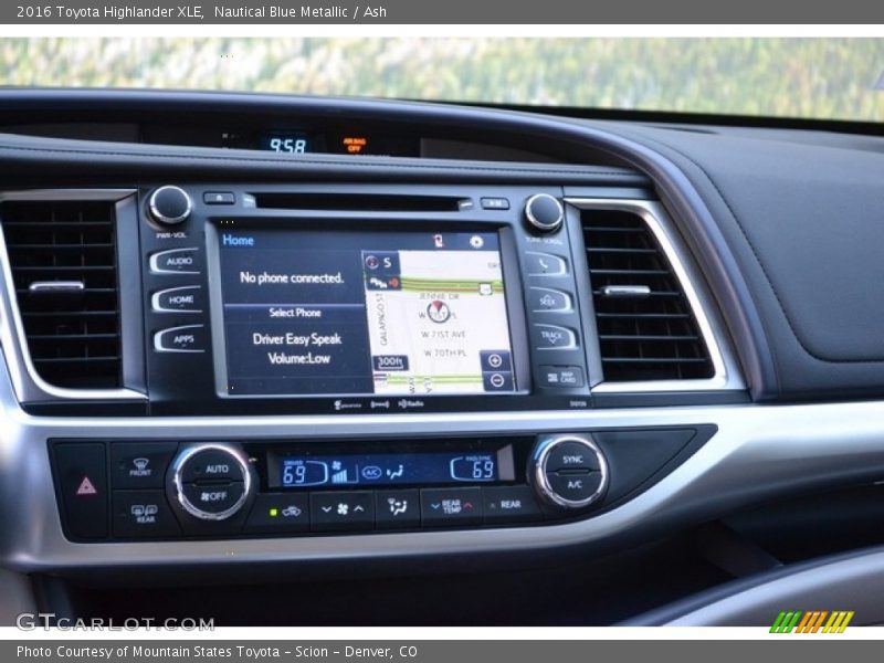 Nautical Blue Metallic / Ash 2016 Toyota Highlander XLE