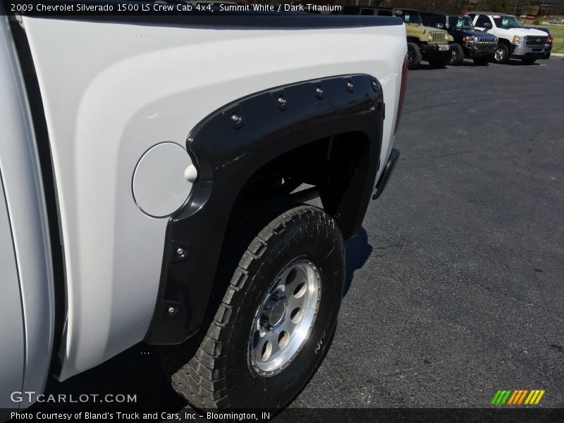 Summit White / Dark Titanium 2009 Chevrolet Silverado 1500 LS Crew Cab 4x4