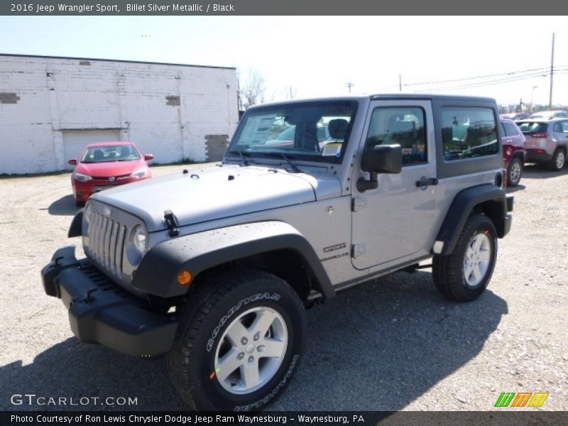 Billet Silver Metallic / Black 2016 Jeep Wrangler Sport