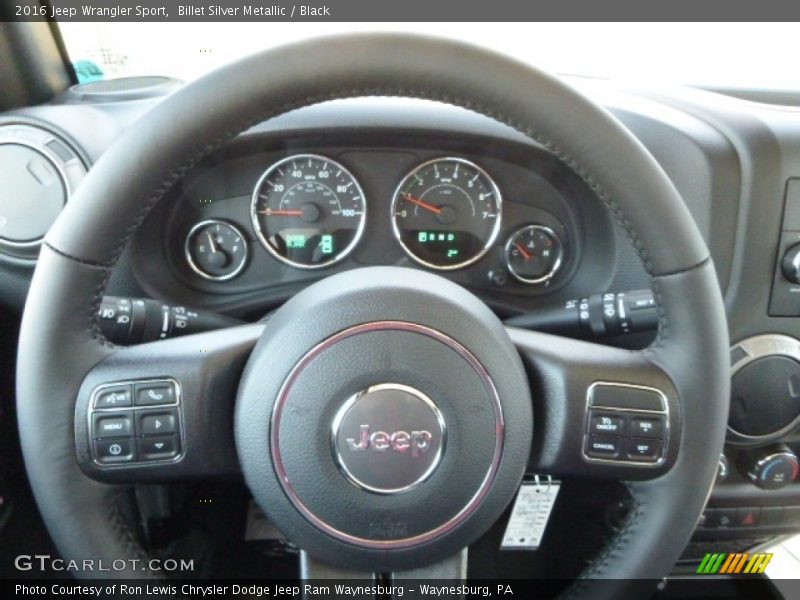 Billet Silver Metallic / Black 2016 Jeep Wrangler Sport