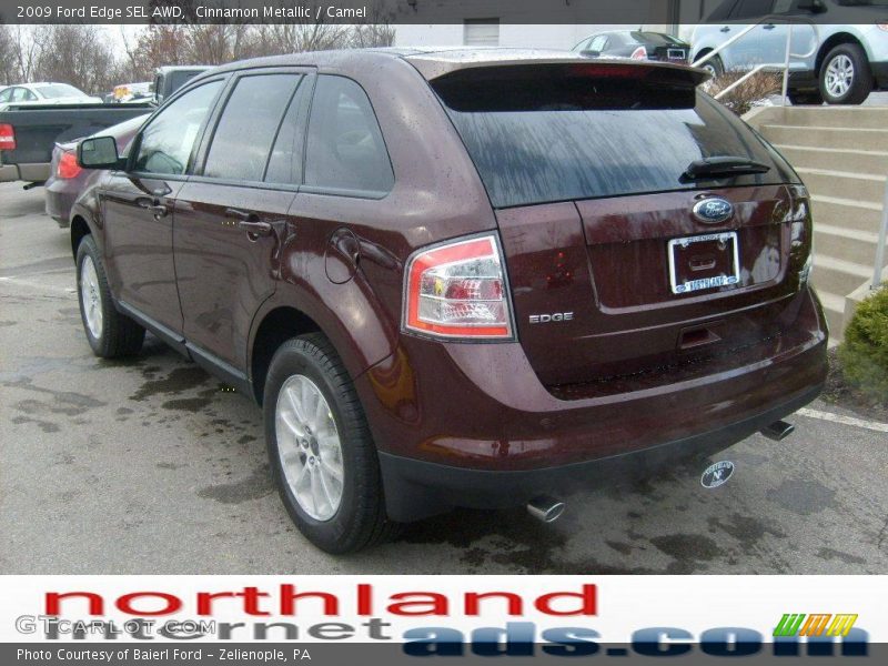 Cinnamon Metallic / Camel 2009 Ford Edge SEL AWD