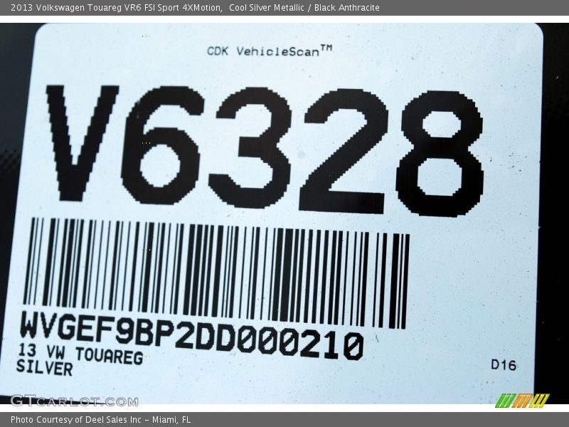 Cool Silver Metallic / Black Anthracite 2013 Volkswagen Touareg VR6 FSI Sport 4XMotion