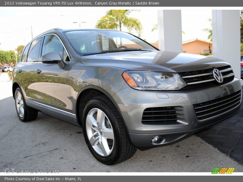 Canyon Gray Metallic / Saddle Brown 2013 Volkswagen Touareg VR6 FSI Lux 4XMotion
