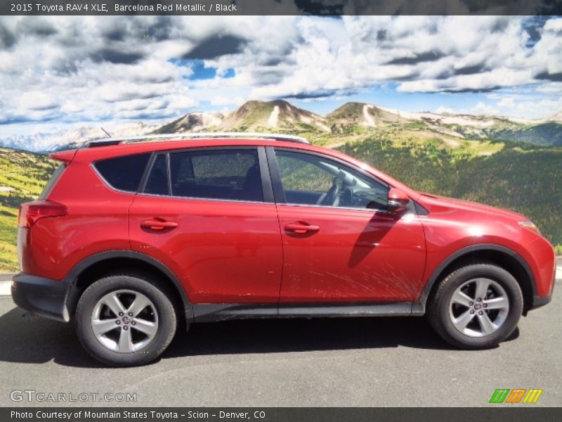 Barcelona Red Metallic / Black 2015 Toyota RAV4 XLE