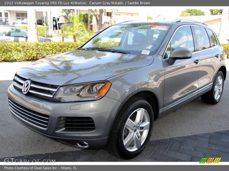 Canyon Gray Metallic / Saddle Brown 2013 Volkswagen Touareg VR6 FSI Lux 4XMotion