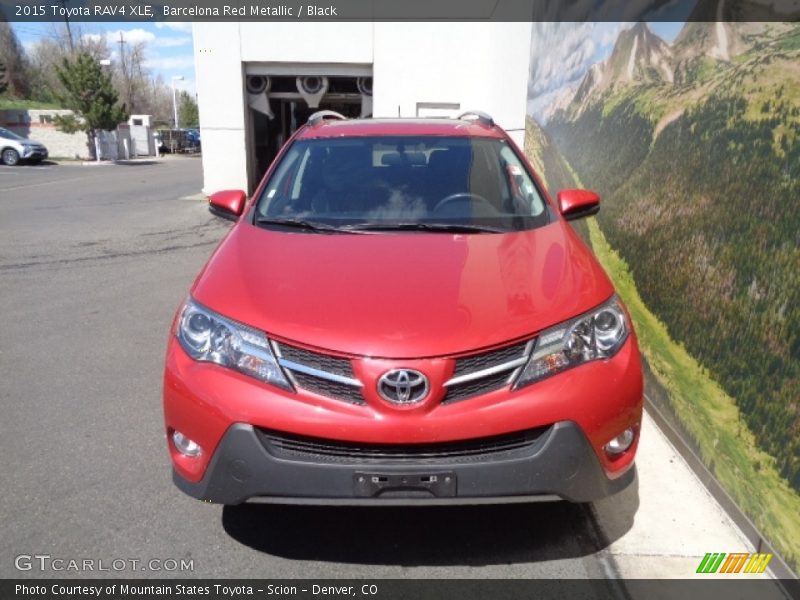 Barcelona Red Metallic / Black 2015 Toyota RAV4 XLE