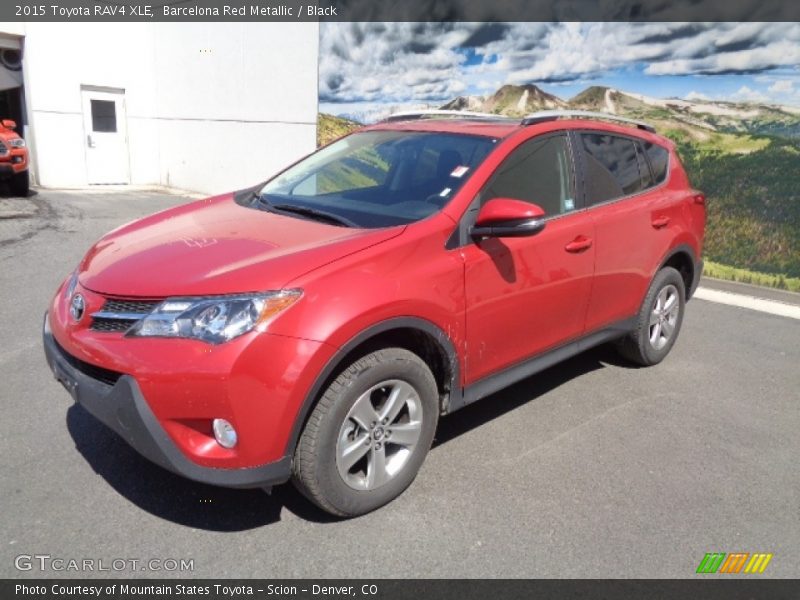 Barcelona Red Metallic / Black 2015 Toyota RAV4 XLE