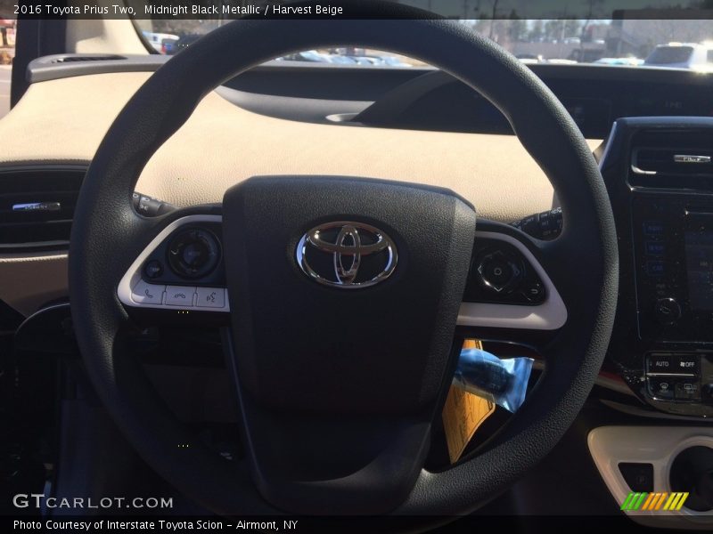 Midnight Black Metallic / Harvest Beige 2016 Toyota Prius Two