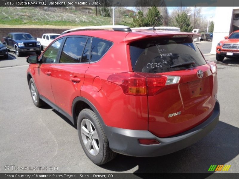 Barcelona Red Metallic / Black 2015 Toyota RAV4 XLE