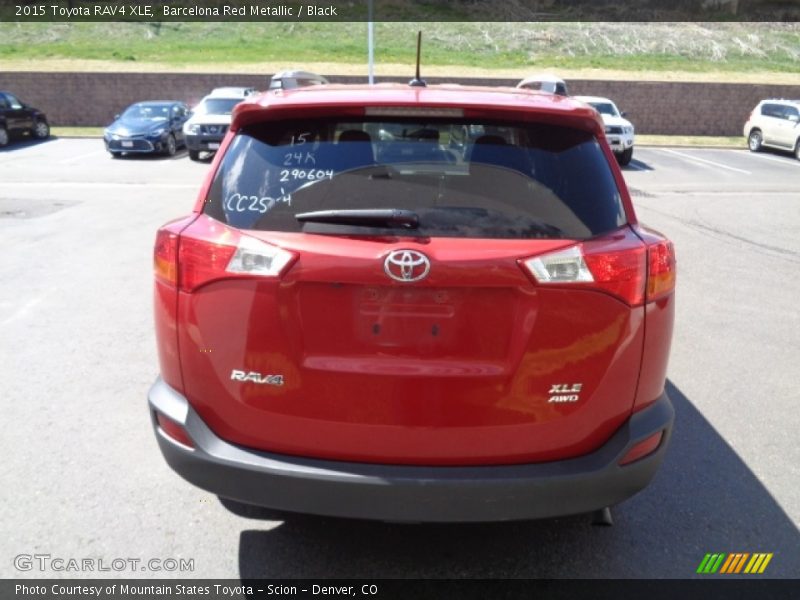 Barcelona Red Metallic / Black 2015 Toyota RAV4 XLE