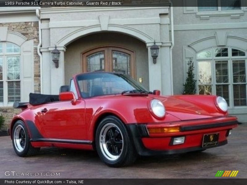 Guards Red / Black 1989 Porsche 911 Carrera Turbo Cabriolet