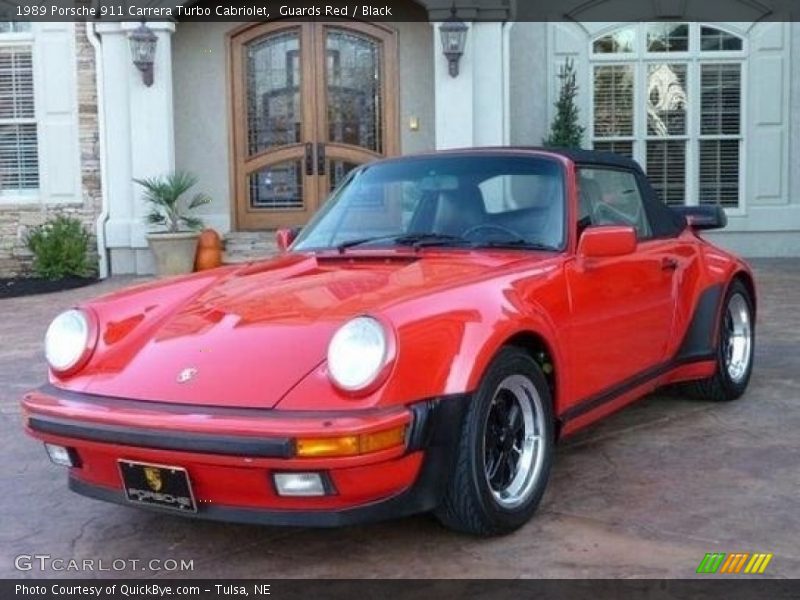 Guards Red / Black 1989 Porsche 911 Carrera Turbo Cabriolet