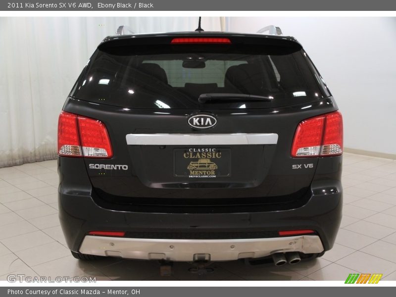 Ebony Black / Black 2011 Kia Sorento SX V6 AWD
