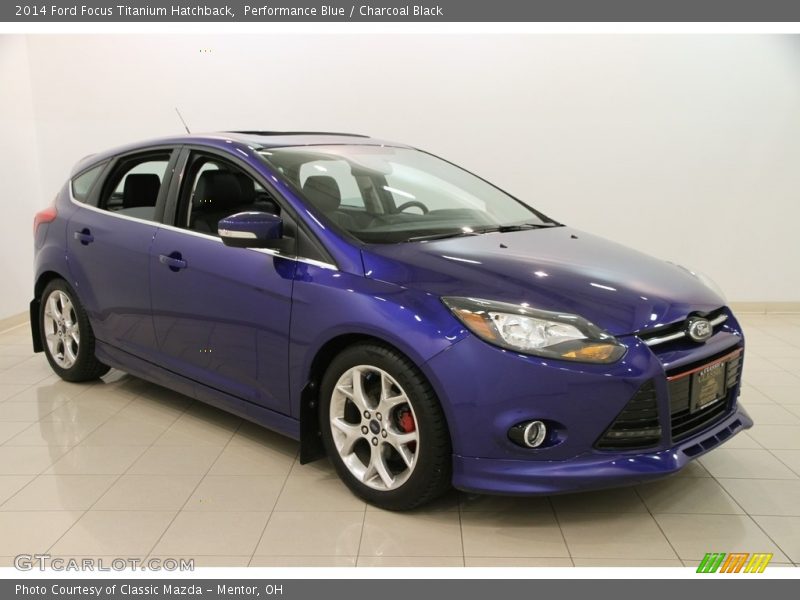 Performance Blue / Charcoal Black 2014 Ford Focus Titanium Hatchback