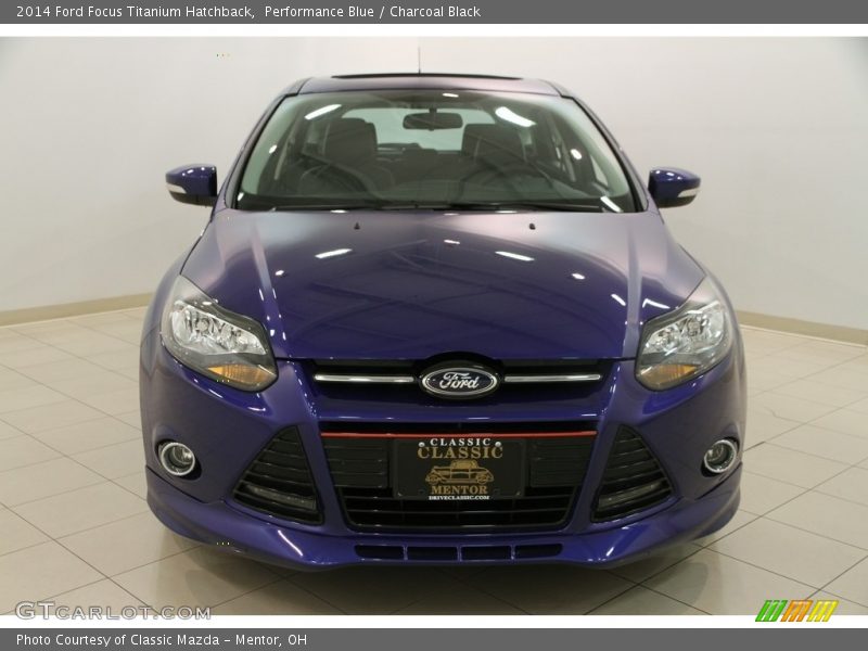 Performance Blue / Charcoal Black 2014 Ford Focus Titanium Hatchback