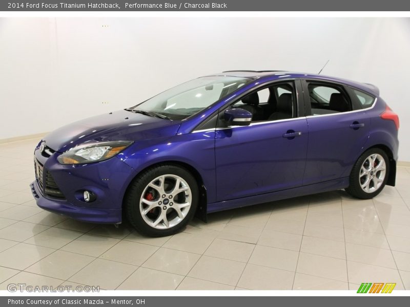 Performance Blue / Charcoal Black 2014 Ford Focus Titanium Hatchback