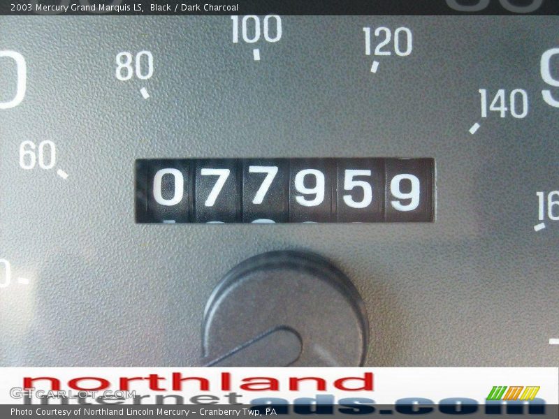 Black / Dark Charcoal 2003 Mercury Grand Marquis LS