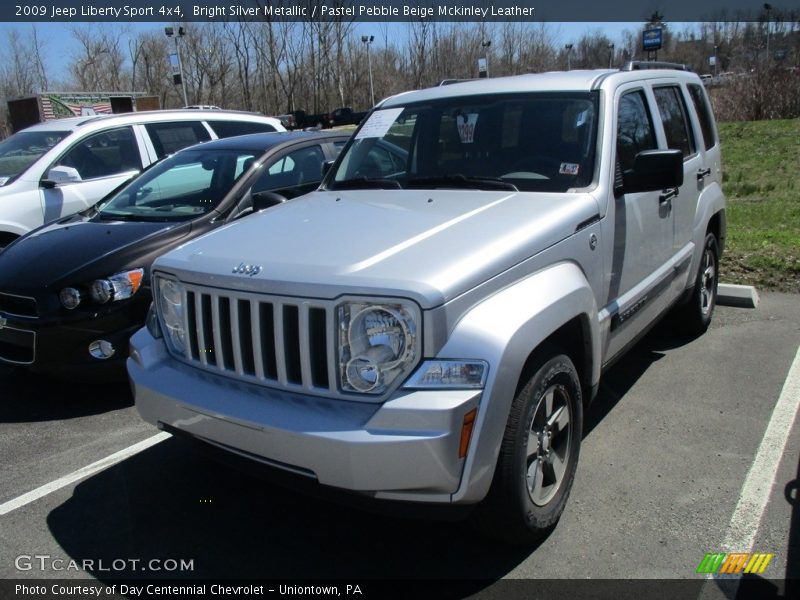 Bright Silver Metallic / Pastel Pebble Beige Mckinley Leather 2009 Jeep Liberty Sport 4x4