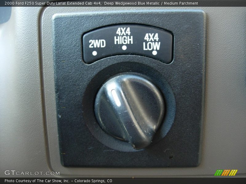 Deep Wedgewood Blue Metallic / Medium Parchment 2000 Ford F250 Super Duty Lariat Extended Cab 4x4