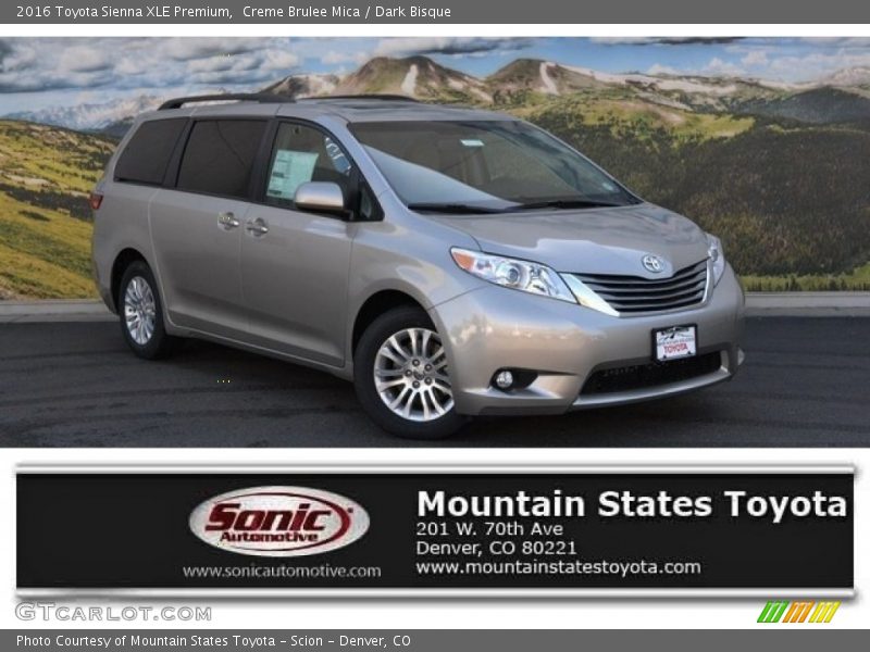 Creme Brulee Mica / Dark Bisque 2016 Toyota Sienna XLE Premium