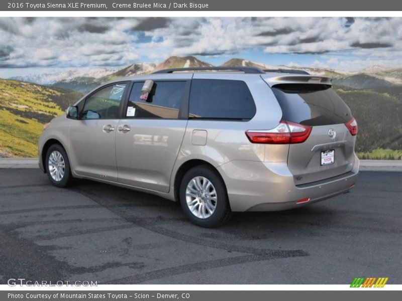 Creme Brulee Mica / Dark Bisque 2016 Toyota Sienna XLE Premium