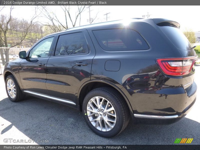 Brilliant Black Crystal Pearl / Black 2016 Dodge Durango Limited AWD