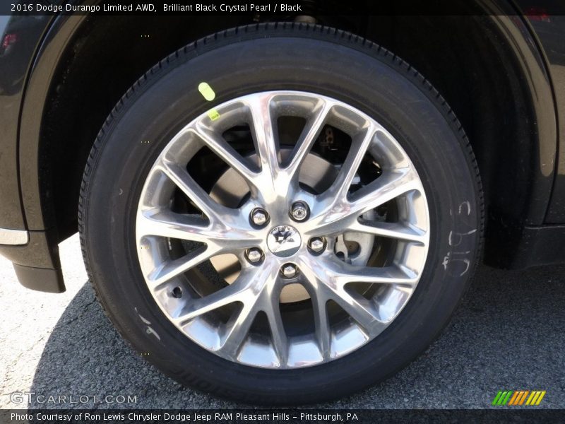 Brilliant Black Crystal Pearl / Black 2016 Dodge Durango Limited AWD