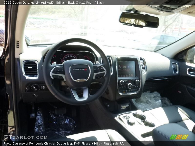 Brilliant Black Crystal Pearl / Black 2016 Dodge Durango Limited AWD