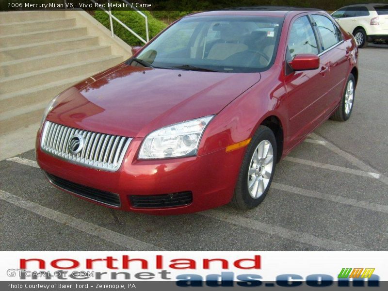 Vivid Red Metallic / Camel 2006 Mercury Milan V6