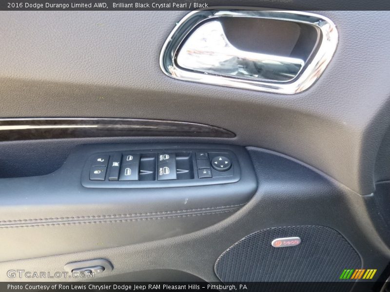 Brilliant Black Crystal Pearl / Black 2016 Dodge Durango Limited AWD