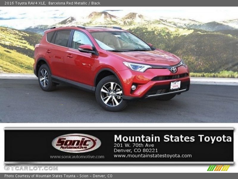 Barcelona Red Metallic / Black 2016 Toyota RAV4 XLE