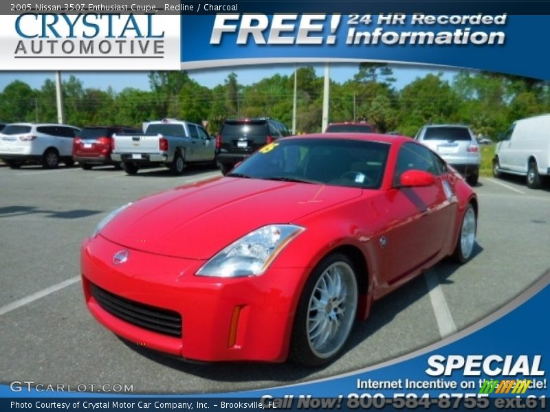 Redline / Charcoal 2005 Nissan 350Z Enthusiast Coupe