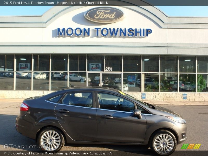 Magnetic Metallic / Charcoal Black 2015 Ford Fiesta Titanium Sedan