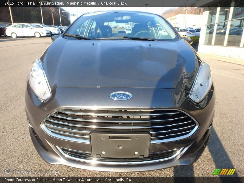Magnetic Metallic / Charcoal Black 2015 Ford Fiesta Titanium Sedan
