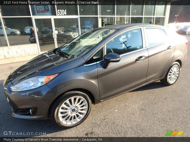 Magnetic Metallic / Charcoal Black 2015 Ford Fiesta Titanium Sedan