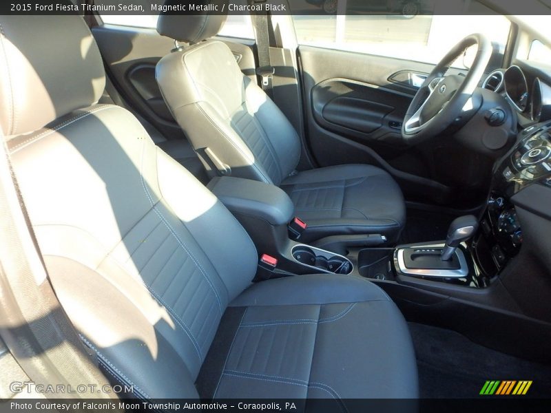 Magnetic Metallic / Charcoal Black 2015 Ford Fiesta Titanium Sedan