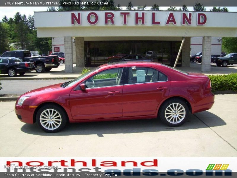 Vivid Red Metallic / Camel 2007 Mercury Milan V6 Premier