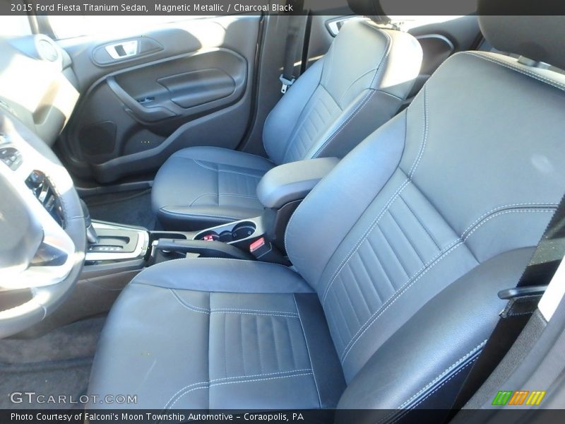 Magnetic Metallic / Charcoal Black 2015 Ford Fiesta Titanium Sedan