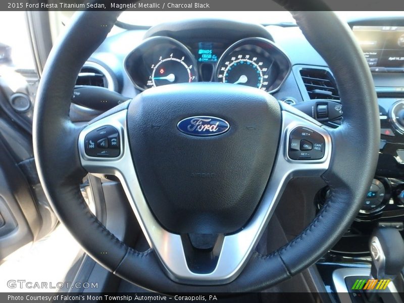 Magnetic Metallic / Charcoal Black 2015 Ford Fiesta Titanium Sedan
